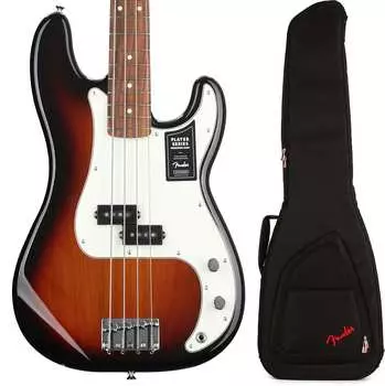 Fender Player Precision Bass - 3-Tone Sunburst с накладкой Pau Ferro в комплекте с Fender FB620 Electric Bass Gig Bag - Black 0149803500=1 0991522406=1