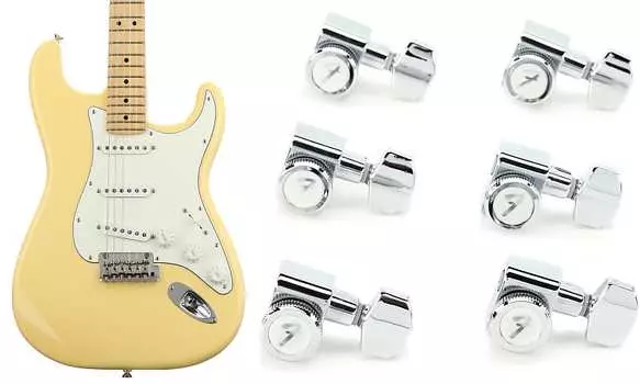 Fender Player Stratocaster - комплект масляного крема с кленовой накладкой грифа с замком Fender, набор инструментов для настройки Stratocaster / Telecaster - хром 0990818100=1 0144502534=1