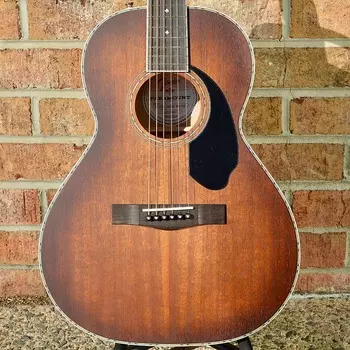 Fender PS-220E Parlor, все из красного дерева, гриф из овангкола, выдержанный коньячный взрыв PSE Parlor All Mahogany Ovangkol Fingerboard Aged Cognac Burst