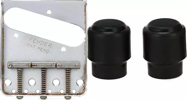 Fender Road Worn Tele Bridge Сборочный комплект с Fender Road Worn Telecaster Top Hat Switch Tips 0997210000=1 0997217000=1