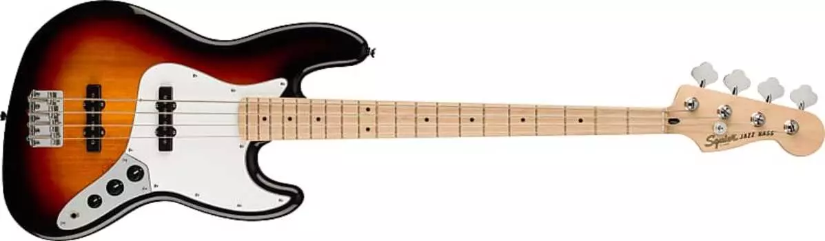 Fender Squier Affinity Series Jazz Bass, белая накладка, 3 цвета Sunburst 0378602500