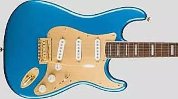 Fender Squire 40th Anniversary Strat с накладкой на гриф Laurel в цвете Lake Placid Blue Squier