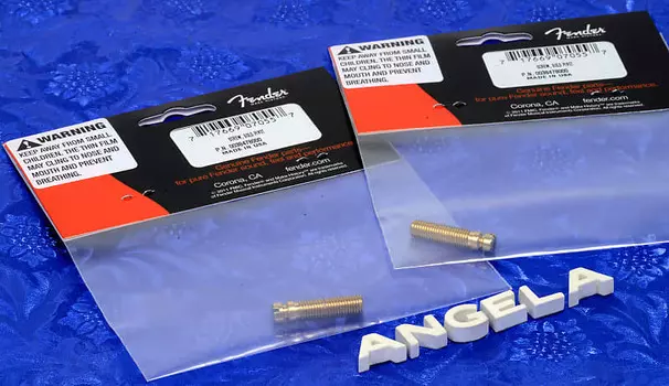 Fender Strat Американский стандарт Gold Bridge Высота шарнирных винтов, набор из двух 0038478000 003-8478-000 Gold Pivot Screws