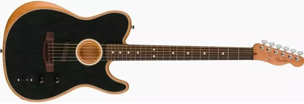 Fender TELE-ACOUSTASONIC-PL Acoustasonic Player Telecaster, накладка на гриф из палисандра - матовый черный