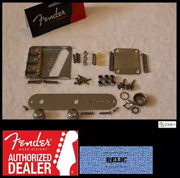 Fender Telecaster Aged Relic Chrome Body Compensated Hardware Set — США — Tele Telecaster Hardware