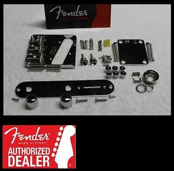 FENDER Telecaster Chrome Body Hardware Set USA Телерезьбовые седла 005-6069-049