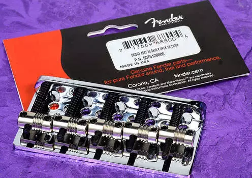 Fender USA American Series 5 String Precision Jazz Bass Upgrade Bridge, 0075128000 Genuine Fender USA American Series Precision Jazz Bass V Upgrade Bridge 007-5128-000