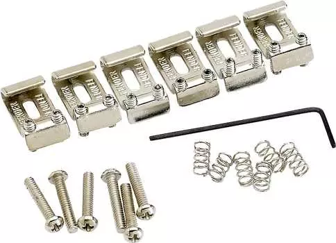 Fender Vintage Stratocaster Saddles Bridge Sections Nickel набор из 6 шт. 0992051000