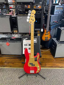 Fender Vintera '50s Precision Bass с кленовым грифом Dakota Red Vintera '50s Precision Bass with Maple Fretboard