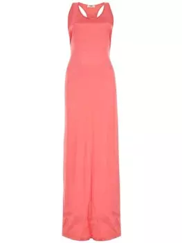 FENDI атласное макси платье, розовый