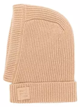 FENDI балаклава в рубчик, коричневый