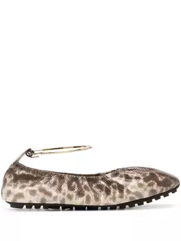 FENDI балетки Filo, нейтральный цвет