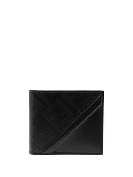 FENDI бумажник с тисненым логотипом, черный