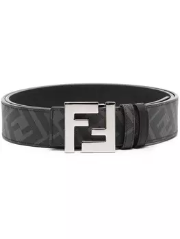FENDI двусторонний ремень с логотипом FF, черный