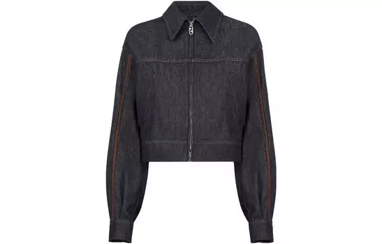 FENDI Джинсовая куртка женская синяя