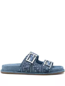 FENDI джинсовые сандалии Feel, синий