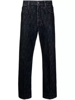 FENDI джинсы с логотипом FF, синий