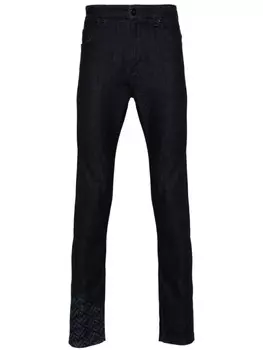 FENDI джинсы с логотипом FF, синий