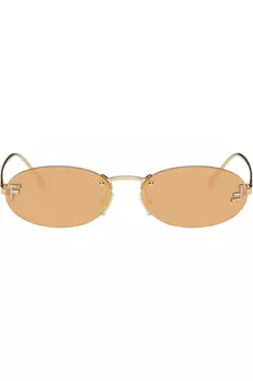 Fendi First' солнцезащитные очки с кристаллами Fendi, золотой