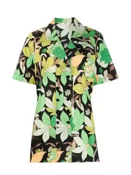 FENDI Floral Print Short Sleeve Shirt, разноцветный