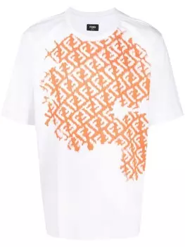 FENDI футболка с монограммой, белый