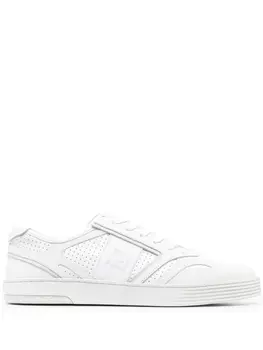 FENDI кроссовки с вышитым логотипом FF, белый