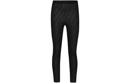 FENDI Леггинсы женские черные