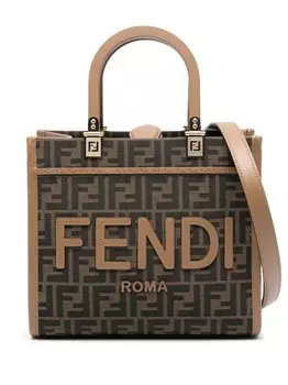 Маленькая сумка-тоут FENDI Sunshine, коричневый