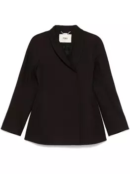 FENDI однобортный пиджак, коричневый