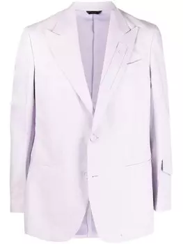 FENDI однобортный пиджак с заостренными лацканами, фиолетовый