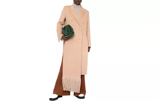 FENDI Пальто Женское Бежевое