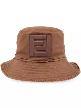 FENDI панама с логотипом, коричневый