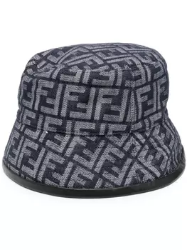 FENDI панама с монограммой, черный