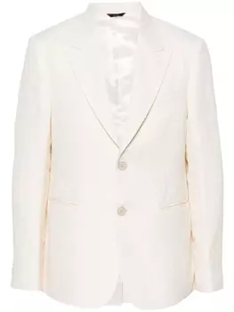 FENDI пиджак с логотипом FF, нейтральный цвет