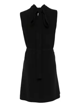 FENDI платье мини из ткани кади, черный