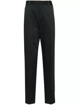 FENDI прямые брюки с логотипом, синий