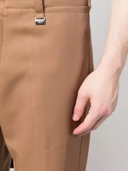 FENDI прямые брюки с завышенной талией, коричневый