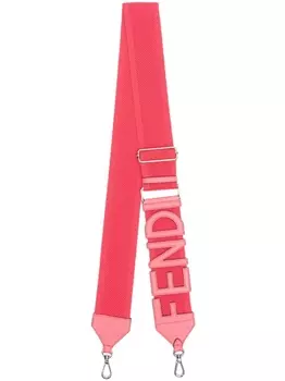 FENDI ремень для сумки с вышитым логотипом, розовый