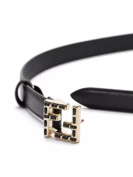 FENDI ремень из кожи FF, черный