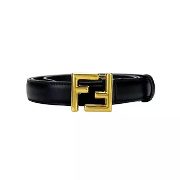 FENDI Ремень Marc Jacobs Ff Belt, черный кожаный