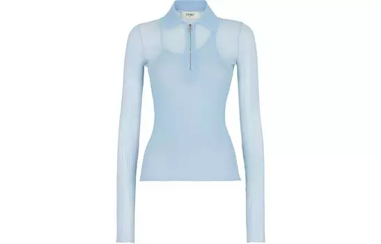 FENDI Рубашка-поло женская синие