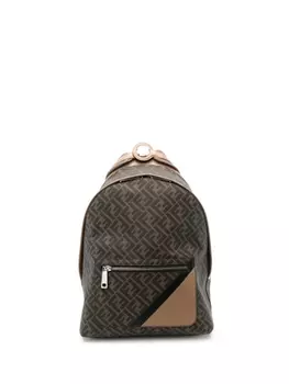 FENDI рюкзак Chiodo Diagonal с логотипом FF, коричневый