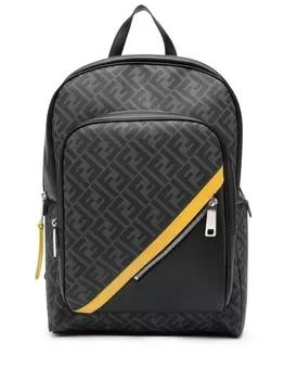 FENDI рюкзак с монограммой, черный
