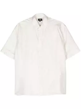 FENDI шелковая рубашка FF, нейтральный цвет