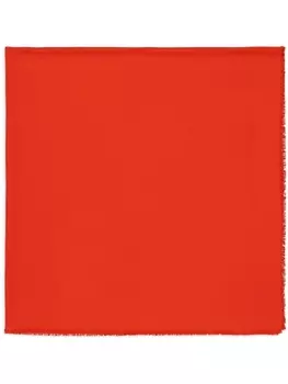 FENDI шелковая шаль с вышитым логотипом, красный