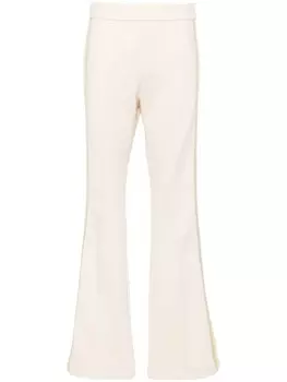 FENDI спортивные брюки в полоску с завышенной талией, нейтральный цвет