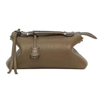 FENDI Сумка из телячьей кожи на одно плечо By The Way Series, большая женская, зеленая