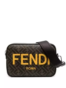 FENDI сумка на плечо с логотипом FF, коричневый