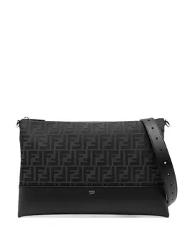FENDI сумка на плечо с узором FF, черный