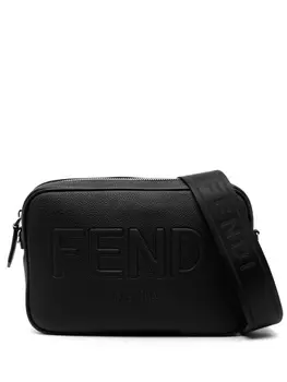 FENDI сумка с тисненым логотипом, черный